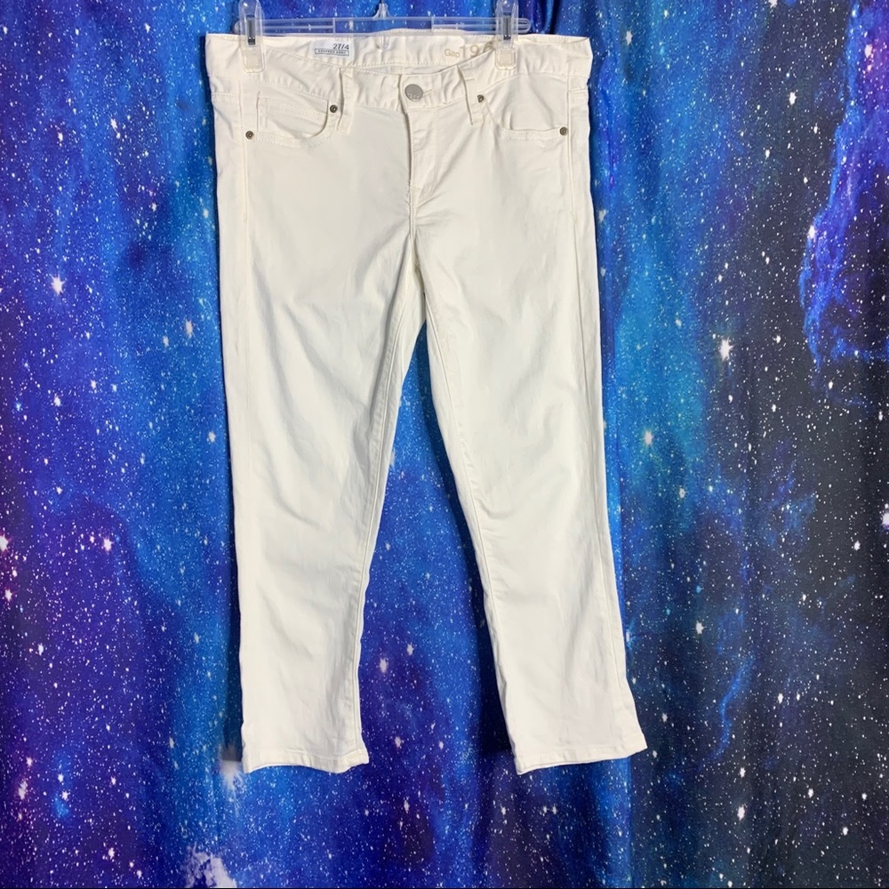 Gap- Off White Cropped Bootcut Jeans size 27/4